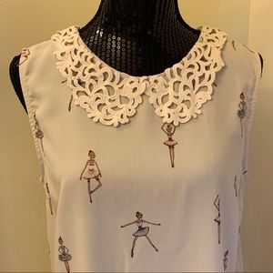 Ballerina Collared Top NWT